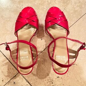 Stuart Weitzman Red Knotted Sandals. Beautiful condition